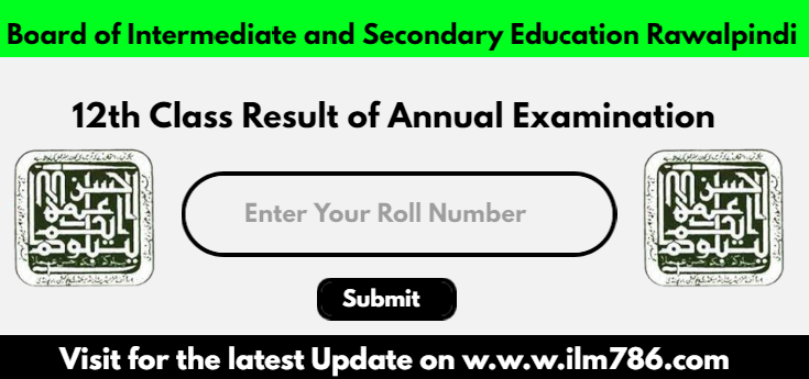 12th Class Result 2024 BISE Rawalpindi Board