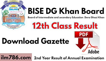 12th Class Result 2024 BISE DG Khan Board