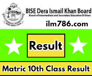 10th Class Result Check 2024 BISE DI Khan Board Online